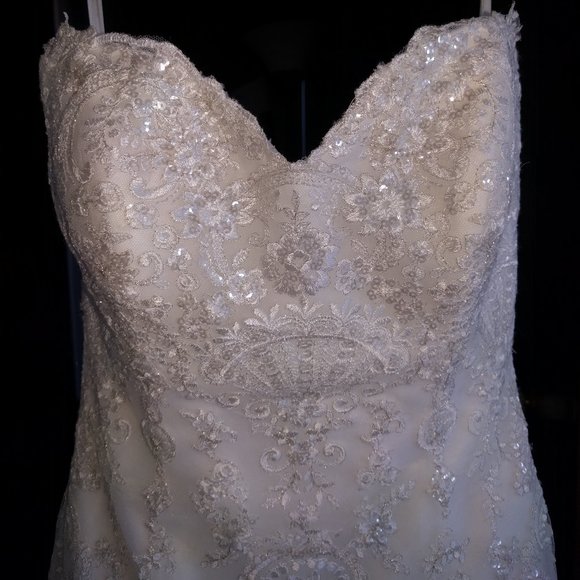 Allure Romance 2712 Ultra Feminine Strapless Gown - Picture 2 of 14